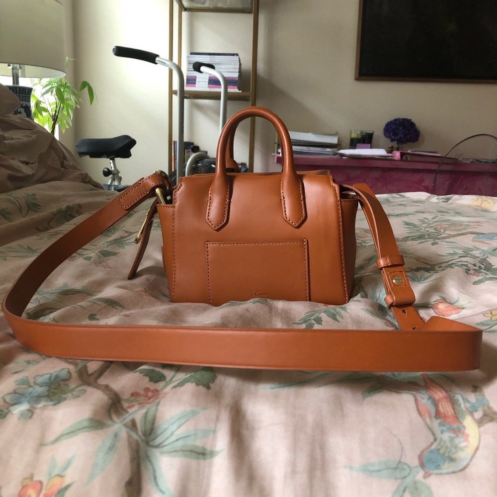 tan j crew mini purse